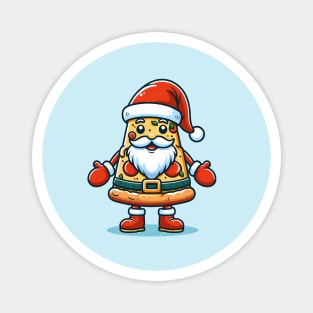 Funny Santa as Pizza Xmas, Love Pizza Magnet